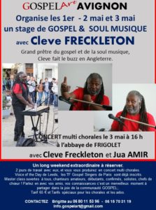 MAI 2015  –  CLEVE  FRECKLETON pour la troisième fois en AVIGNON